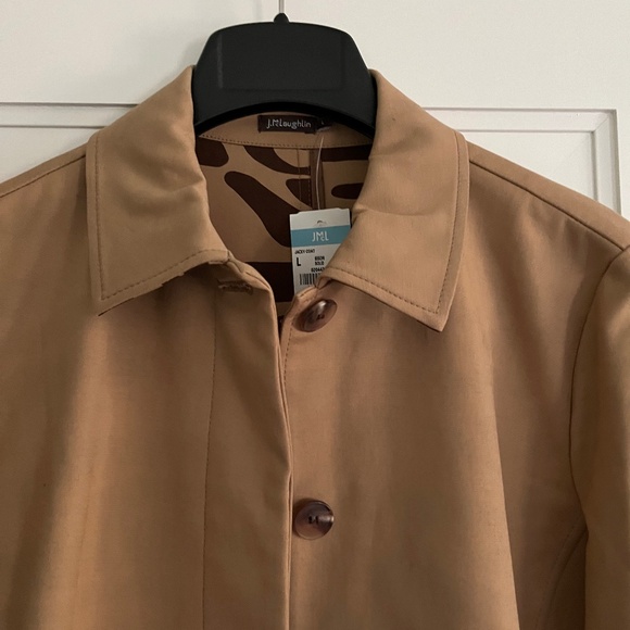 NWOT J. McLaughlin Jacey Jacket in Bison Brown, Size L - Picture 10 of 12